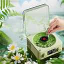 EBTOOLS Record Player & BT Speaker, Old Fashioned Classic with Night Light, Stereo Sound, Small Cordless Speaker for Girls Students Gift (Green)