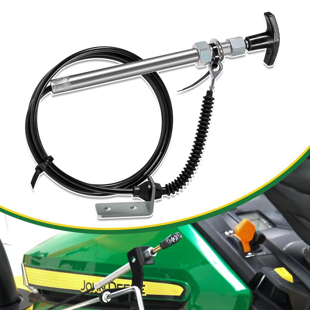 AM134404 Replace for John Deere Spout Control Input Cable, Chute Deflector Cable Fits JD 44 Inch Snow Blower on L 100 110 120 130 X 300 320 340 500 520 540 LA 100 110 120