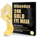 Gold Eye Mask, 20 Pairs Golds Eyes Patches, Collagen Moisten Gold Eye Patches for Puffy Eyes, Reduce Dark Circles, Bags, Wrinkles, Under the Eye Self Care