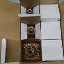 6 Pcs Golden Glass Taper Candle Holders  4" Ribbed Candlestick Holders for Standard Candles | Elegant Centerpiece for Wedding, Party, Holiday & Home Decor