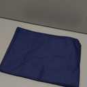 LANDVIEW Cloth Placemats Set of 6, Cotton Linen Blend Machine Washable Durable Linen Table Mats, Heat Resistant Placemats Wrinkle Free Place Mats for Dining Table, Easy to Clean (Navy Blue, 6)