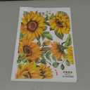 decalmile Watercolor Sunflower Wall Decals Yellow Flower Garden Floral Wall Art Stickers Bedroom Living Room TV Background Wall Decor