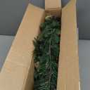 National Tree Company 9 ft Pre-Lit Carolina Pine Artificial Christmas Garland, Christmas Decoration with Pinecones, 100 Clear Lights, 240 Tips, Green