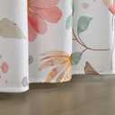 Estmy Pink Floral Shower Curtain for Girls Bathroom, Watercolor Cute Boho Flowers Leaves Botanical Fabric Shower Curtain Set Modern Aesthetic Bathroom Decor (72"W x 72"L (Pack of 1))