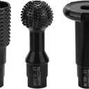 3pcs Woodworking Rotary Burr Set, Power Carving Bit Head Tool with 5/8-11 Sphere Thread for 4 1/2in & 5in Electric Angle Grinder, Upgraded Ball Gouge Accessories for Grinding Drilling Grooving