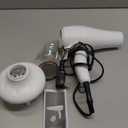 Conair Double Ceramic Hair Dryer with Diffuser | Blow Dryer with Ionic Conditioning | Includes Diffuser and Concentrator, White