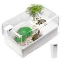 Clioran Turtle Tank Habitat Kit,Aquatic Tortoise Enclosure Starter Aquarium with Multi-Function Area and Water Filter, Baby Adult Turtles Tub Complete House,Terrarium for Red Eared Slider Reptile Crab