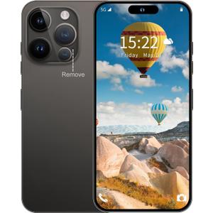 16PROMA X Unlocked Smartphone 6.9" HD Screen 6+256GB Smartphone with 128G Memory Card New System 6800mAh Long Battery Dual SIM/Fingerprint Lock/Face ID/GPS (Black)