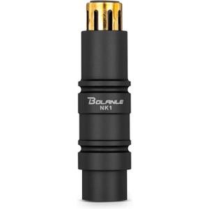 Bolanle Microphone Preamps 28dB Gain XLR Male to Female Adapter with Gold-Plated Connectors, 48V Phantom Power for SM7B/SM58 Mics, Mixer, Sound Card (Black)
