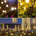 ASMAD Solar Lights Outdoor(6-Pack, 48 LEDs), Solar Garden Lights, Outdoor Decorations, Firefly Light for Patio Decor, Big Bulb, Unique Gifts for Women, Gifts for Grandma