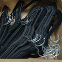 Amazon Basics Slim Velvet Non-Slip Space Saving Suit Clothes Hangers, Closet Organizer, Black, 50-Pack