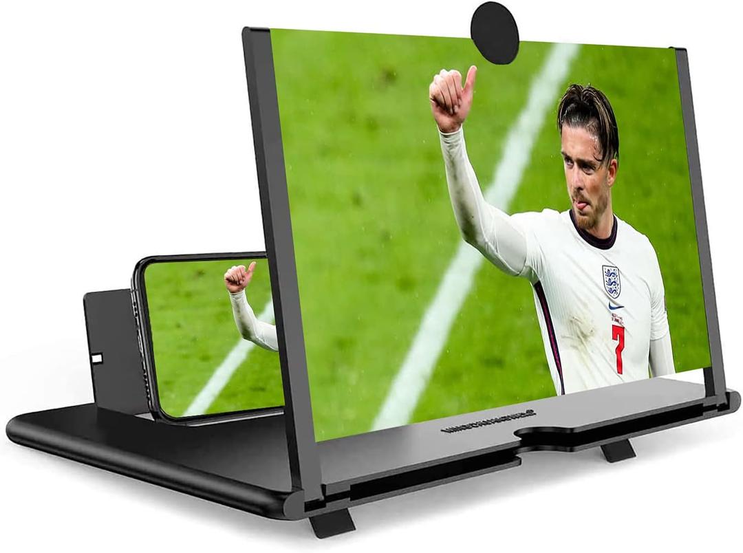 12 Inch Smartphone Screen Magnifier 3D HD Foldable Amplifier Phone Stand with Adjustable Angle Gift for Mom Dad Family Portable Universal Enlarger Movies Gaming Video