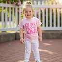 Back to School Clothes Girls Boys School Shirts Short Sleeve Letter Print 2T 3T 4T 5T 6T 7T Girls Boys Tops (Pink D, 3-4 Years) (Pink)