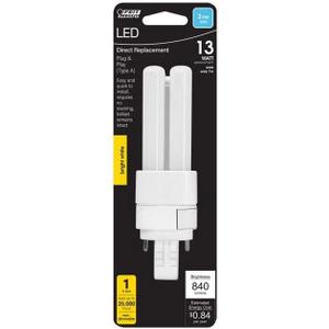 Feit Electric PL GX23-2 LED Light Bulb Bright White 13 Watt Equivalence 1 pk