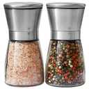 Salt and Pepper Grinder Set – Manual Salt Grinder and Pepper Mill for Black Pepper, Sea Salt – Refillable, Easy-to-Use Salt & Pepper Mill Set