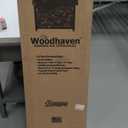 Woodhaven Black 4 Foot - Heavy Duty Made In USA - Indoor Outdoor - 1/4 Cord Firewood Storage Log Rack With Seasoning Cover Combo Set - Metal Log Storage - 48 x 48