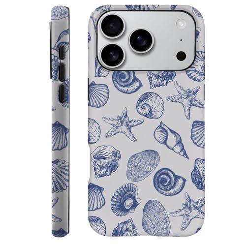 DAIZAG Case Compatible with iPhone 17 Pro,Fit Shockproof Cover for Women Girls,Cute Blue Seashell