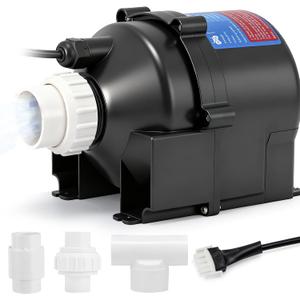 Mxmoonant SPA Air Blower, 1.5HP 220V SPA Blower Motor 1.5" Plumbing with AMP Plug for Spas, Hot Tubs