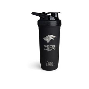 Smartshake Reforce Stainless Steel Game Of Thrones Winter Is Coming Shaker Bottle (900 ML /30oz) | Lightweight Resistance Sports Shaker Bottle with a Soft Lid | Leakproof, BPA Free & DEHP Free