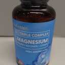 BioEmblem Triple Magnesium Complex | 300mg of Magnesium Glycinate, Malate, & Citrate for Muscles, Nerves, & Energy | High Absorption | Vegan, Non-GMO (180 Capsules), Expiry: 02/2029