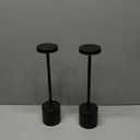 Modern Cordless Small Table Lamps Set of 2, Portable LED Desk Lamp, 3600mAh Rechargeable Battery Operated Lighting - 3.54 inches