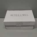 BCTEX COLL Women's Heeled Sandals Fluffy Feather Square Open Toe Ankle Strap Sexy Stiletto High Heels for Wedding Party Dance Evening (8.5, Black)