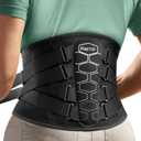 FREETOO Back Brace for Lower Back Pain Relief with Pulley System, Lumbar Support Belt for Men & Women with Lumbar Pad, Ergonomic Design and Soft Breathable 3D Knit Material, for Herniated Disc, Sciatica
(Medium (Waist: 33.440.5 Inch))
