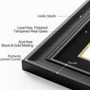 Yaetm Vertical Double Diploma Frame 14x20 for Two 8.5x11 Certificates, Degrees, Documents, Tempered Glass with Black Over Gold Acid-free Mats, Dual Diploma Frames, Black/Black