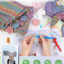 Coopay Crochet Kit for Beginners, Crochet Kits for Adults - 4 Basic Stitches to Complete Hooded Scarf, Perfect for Crocheting Hooded Scarf with Step-by-Step Instructions & 5 Yarns (Rainbow)