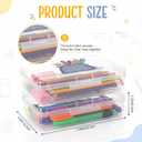 AmazingSpark 6 Pcs Clear Pencil Box Bulk for Classroom School Pencil Case
