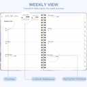 5 x 2026 Planner, Weekly and Monthly Calendar Planning Book, Jan 2026 - Dec 2026, Academic Agenda Planner for School Supplies and Office Desk Accessories - A5 (6.3" x 8.5") (Seaview)