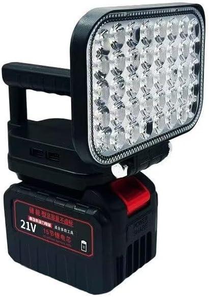LED Work Light Compatible with lxt 18V/21V/24V Battery, Work Light 180 Rotatable, Dual-Beam Wide Range Illumination, Pressure-Resistant Drop-Proof Shockproof, (Batteries not Included)