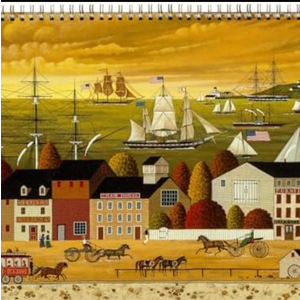 2025 Wall Calendar [13 pages 8"x12"] YESTERYEAR by Charles Wysocki Vintage Modern Museum Art Retro Poster Pixelart, 2 Pack