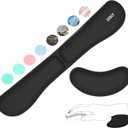 Zibly Ergonomic Gel Keyboard Wrist Rest & Mousepad Rests for Computer, Silky Memory Foam for Typing (Black Combo)