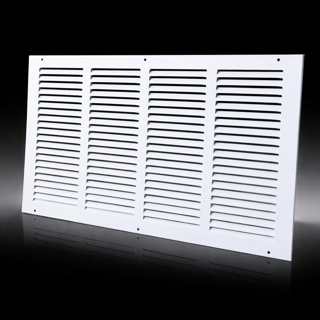Steel Return Air Grill,Return Air Vent Cover (Duct Opening) Cold Air Return Vent Cover for Wall or Ceiling (20"W x 12"H Duct Opening)