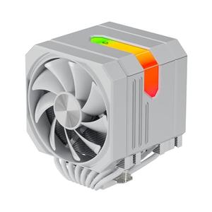CPU Air Cooler with 8X6mm Heat Pipes,Dual 120mm Fan ARGB CPU Cooler 1600rmp,CPU Cooler AMD AM5/AM4/AM3 Series,CPU Air Cooler 6.22’’ Height Compatible with Intel LGA 1851/1700/1150/1155/2011(White)