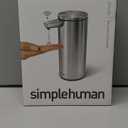 simplehuman 9 oz. Touch-Free Rechargeable Sensor Liquid Soap Pump Dispenser, Brushed Stainless Steel