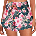 Control Swim Bottom High Waisted Quick Dry Tankini Bottom with Pockets Large