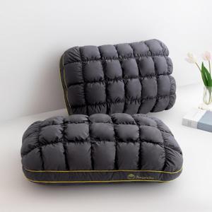 YOUR MOON Fluffy Support Bed Pillow Queen Size Set of 2, Super Soft Premium Down-Alternative Filling for Sleeping, Luxury Hotel Quality Bed Pillows for Side Sleeper (Gray)