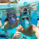 Greatever Full Face Snorkel Mask, Snorkeling Gear for Adults with Latest Dry Top Breathing System and Detachable Camera Mount, Foldable Snorkel Set for Family Snorkeling Trips, Anti-Fog & Anti-Leak