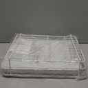 Kitsure Dish Drying Rack for Kitchen Counter, Stainless Steel Sink Organization and Storage Essentials with Cutlery Holder, Home and Appartment Decor, 12''W x 15.5''L, White