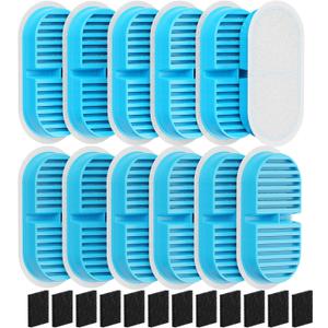 TOONIOOS Cat Filter Set: 24 Filters (Includes 12 Carbon + 12 Sponges) for TOONIOOS W2 Cat Water Fountain - 6 Month Supply
