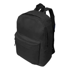 BOGGEUSS Black Basic School Canvas Backpacks for Boys Girls 15.6 Inch Travel Water Resistant Bookbag Black