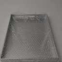 Spsyrine Silver Plastic Serving Tray for Ottoman, Coffee Table, Rectangle Decorative Tray for Entertaining, Outdoor, Living Room, Home Decor (11.8" x 15.7" x 1.6")
