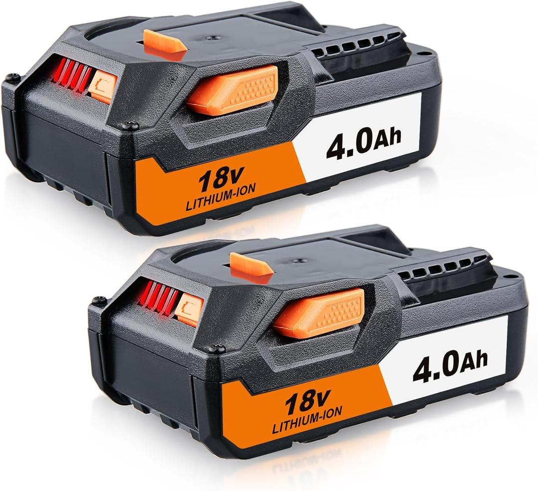 2Pack R840085 4.0Ah Li-ion Replacement for Ridgid 18V Battery Compatible with Ridgid Battery 18V R840085 R840087 R840086 R840083 R840089 AC840085 AC840086 AC840087P AC840089