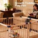 Wooden Playpen,CPC Certified,New Zealand Pine Wood,55.12x78.74 Inches