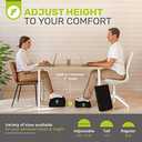 ErgoFoam Foot Rest for Under Desk at Work - Chiropractor Endorsed 2in1 Adjustable Premium Under Desk Footrest - Ergonomic Desk Foot Rest with High-Density Compression-Resistant Soft Foam (Black, Mesh)