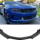 Glossy Black Front Bumper Lip Compatible with Chevy Camaro SS LS LT RS 2016-2024, Splitter Spoiler Diffuser Protector Wing Body Kit