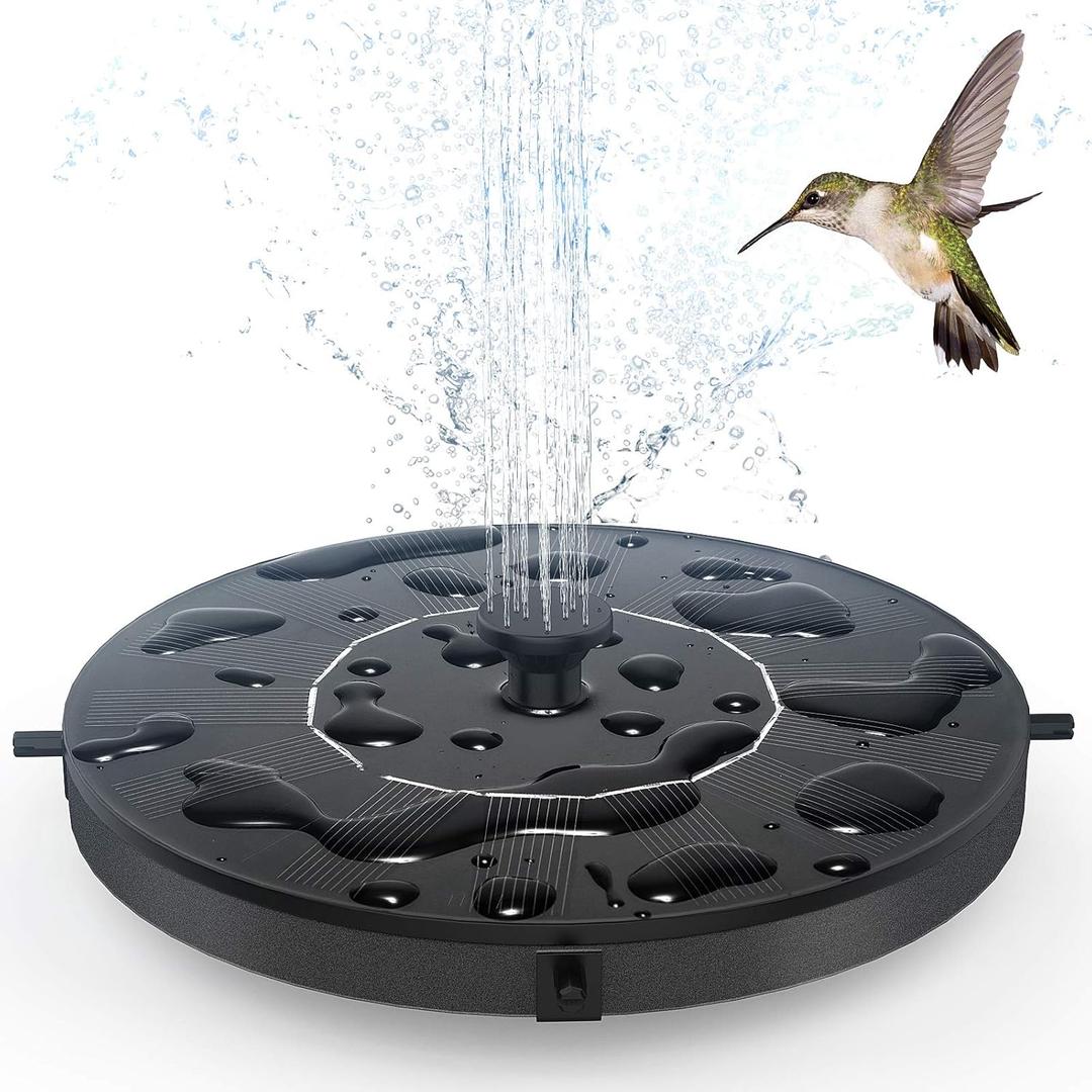 Solar Fountain Water Pump for Bird Bath, Floating Solar Powered Water Fountain Pump for Bird Bath, Garden, Pond, Pool, Outdoor (1.4W)