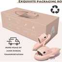 Shark Slides Thickness Upgrade Summer Cute Cartoon Shark Slippers for Women Men Non-Slip Open Toe Lightweight Sole Sandals Casual Unisex Beach Shoes (11-11.5 Women/9-9.5 Men, Pink)